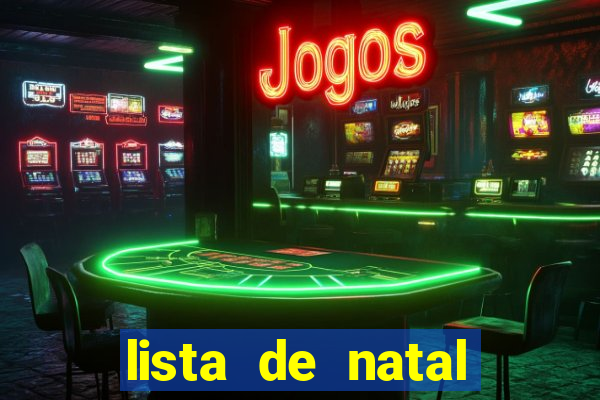 lista de natal para imprimir